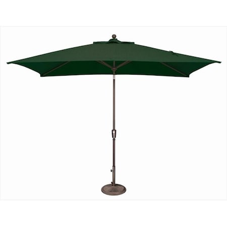 Simplyshade SimplyShade 6 x 10 ft. Rectangle Push Button Tilt Market Umbrella  Forest Green SSUM92-6X10RT00-D2446
